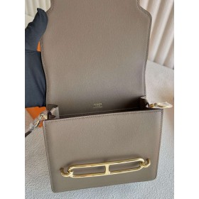 Hermes Roulis Mini 18 Bag in Taupe Swift Calfskin