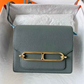 Hermes Roulis Mini 18 Bag in Vert Amande Evercolor Calfskin