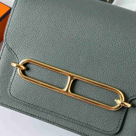 Hermes Roulis Mini 18 Bag in Vert Amande Evercolor Calfskin