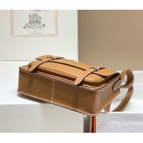 Hermes Steve 30 Messenger Bag in Gold Clemence Leather