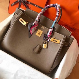 Hermes Birkin 30 Handmade Bag In Taupe Epsom Leather