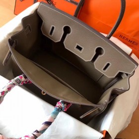Hermes Birkin 30 Handmade Bag In Taupe Epsom Leather