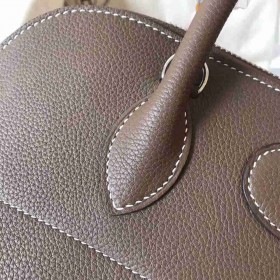 Hermes Bolide 31 Handmade Bag In Taupe Clemence Leather