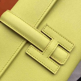 Hermes Jige Elan 29 Clutch Bag In Yellow Epsom Calfskin
